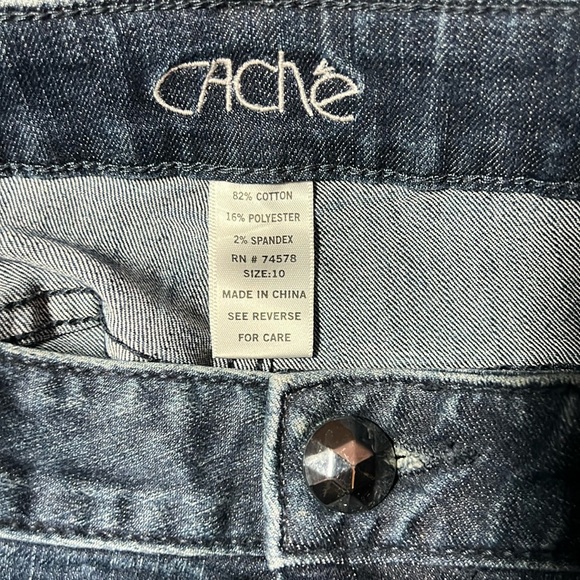 Cache Vintage Embellished Jeans Size 10 - Picture 3 of 6